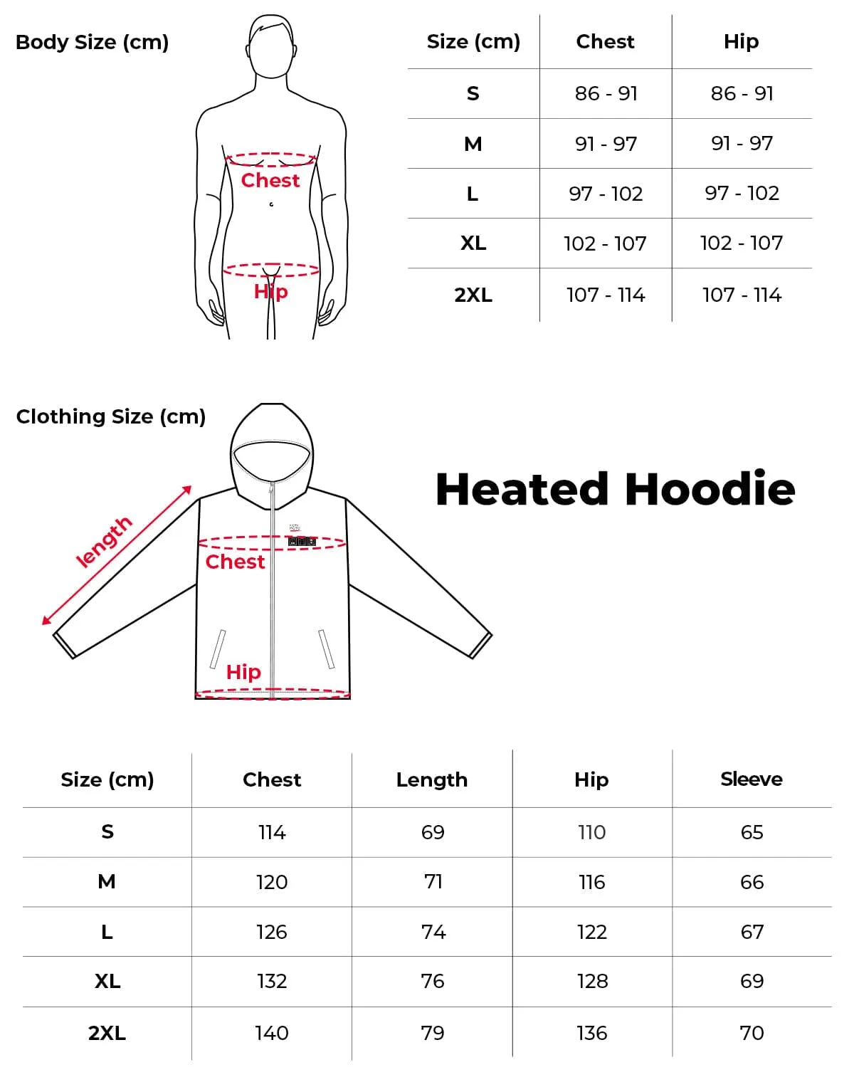 KEMIMOTO Heated Hoodie with 12V Battery Pack