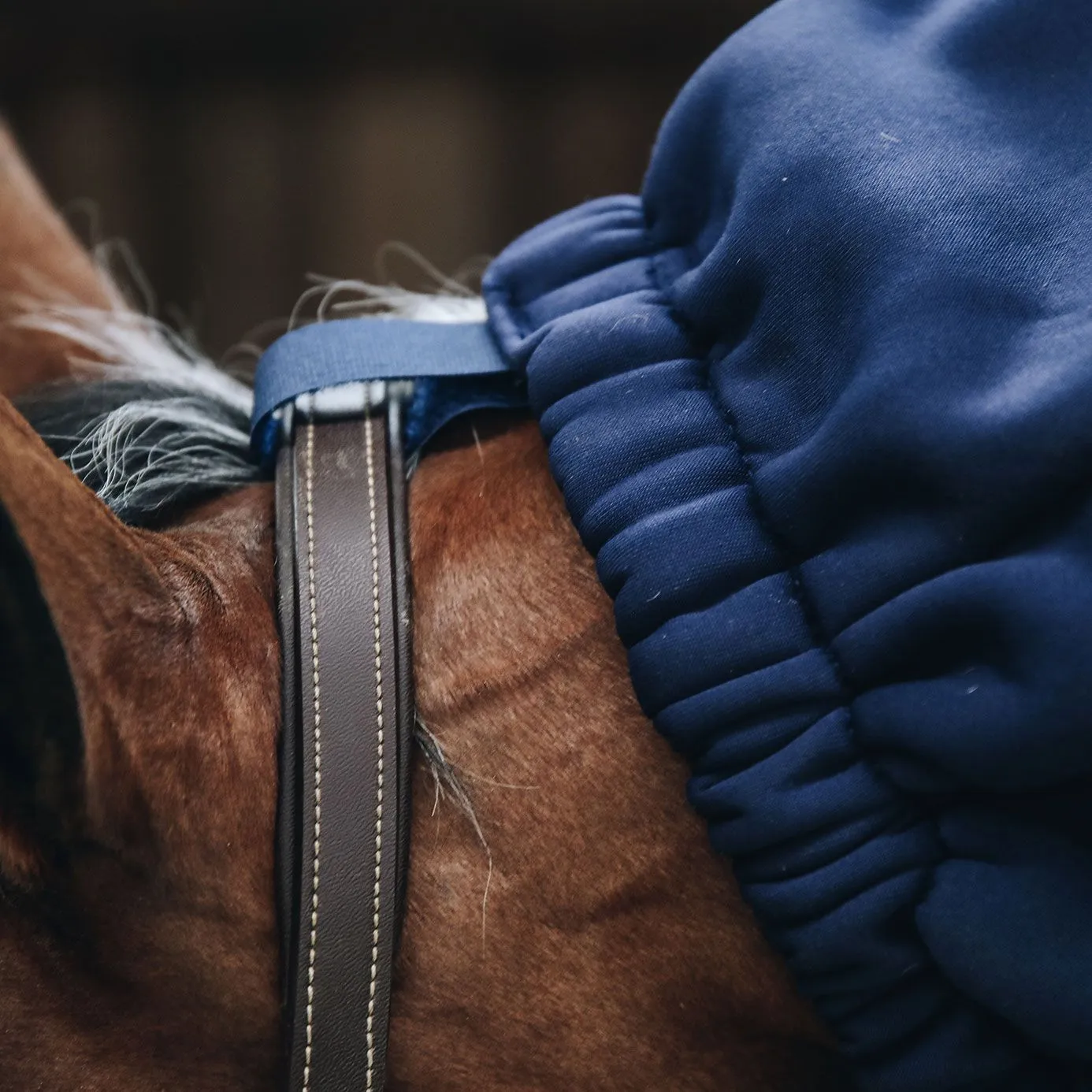 Kentucky Horsewear Cooler Fleece Scarf - Navy