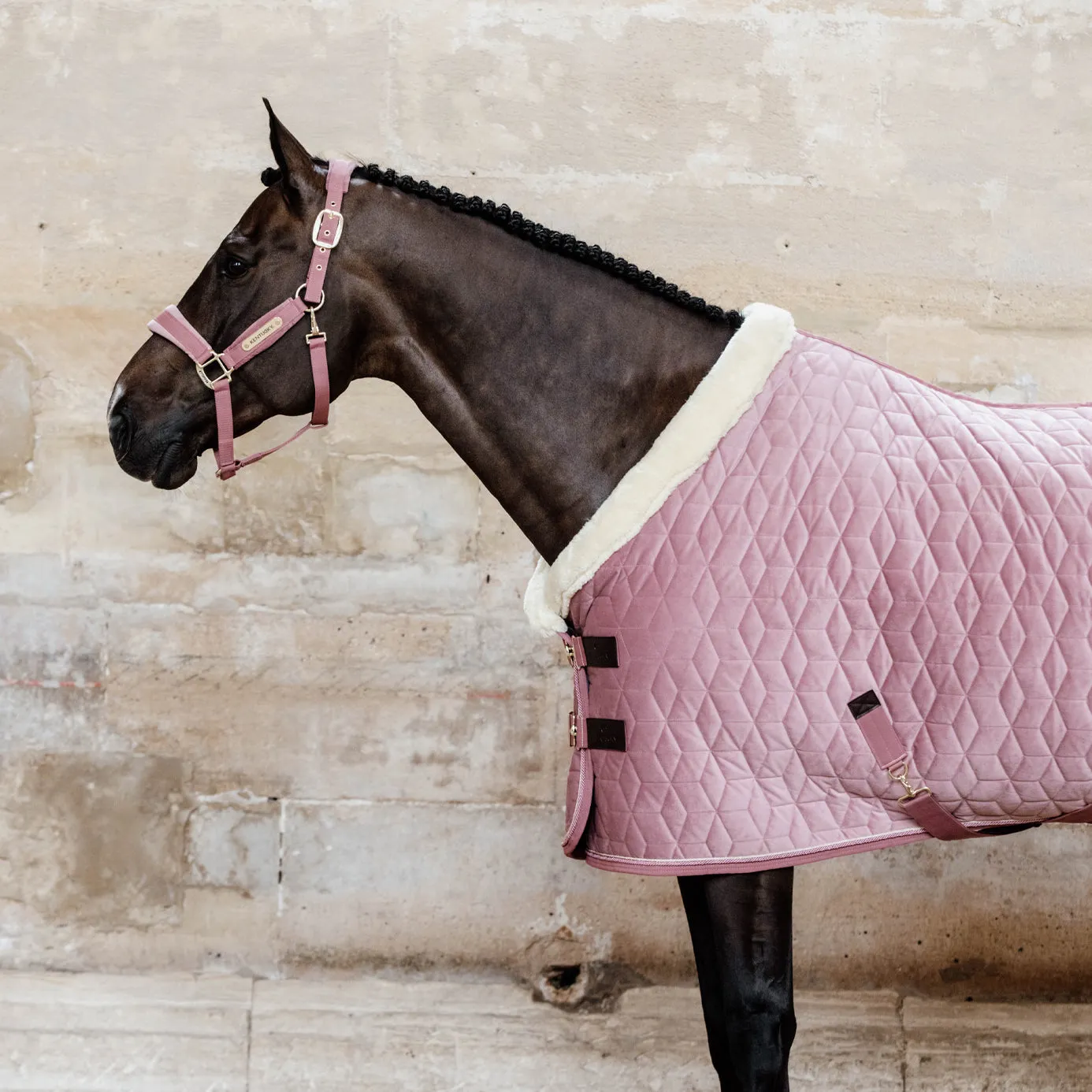 Kentucky Horsewear Velvet Show Rug - Old Rose