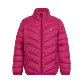 Kids Lightweight Puffer Jacket: Pink Peacock