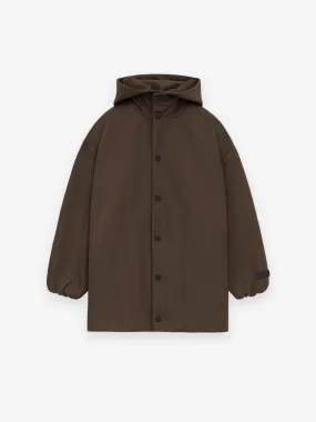 Kid's Textured Nylon Hooded Coaches Jacket