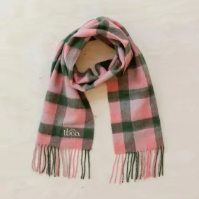 Lambswool Kids Scarf - Pink Multi Gingham