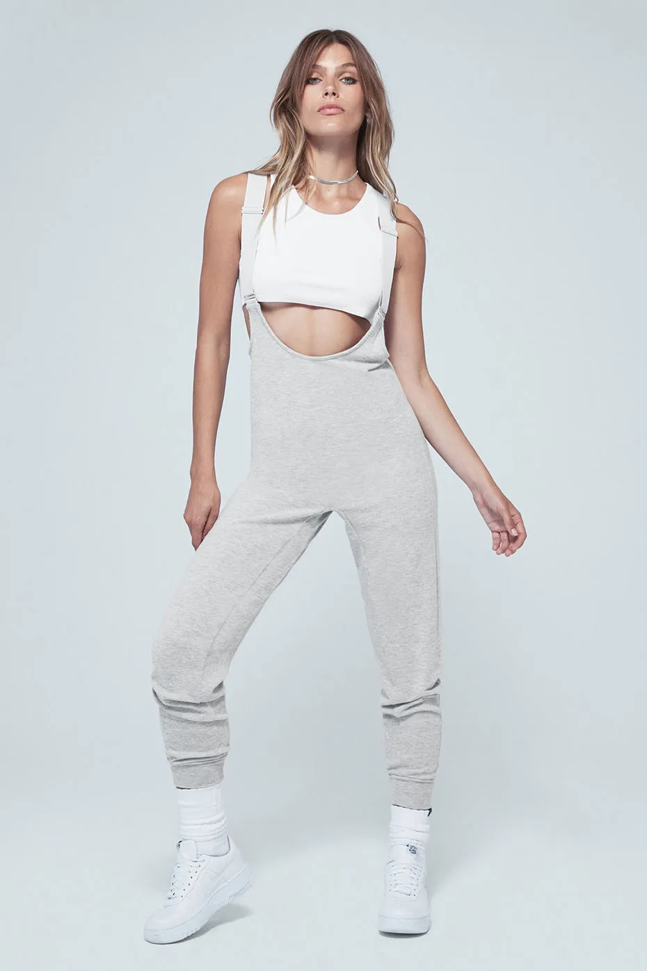 Layback Jumpsuit - Athletic Heather Grey