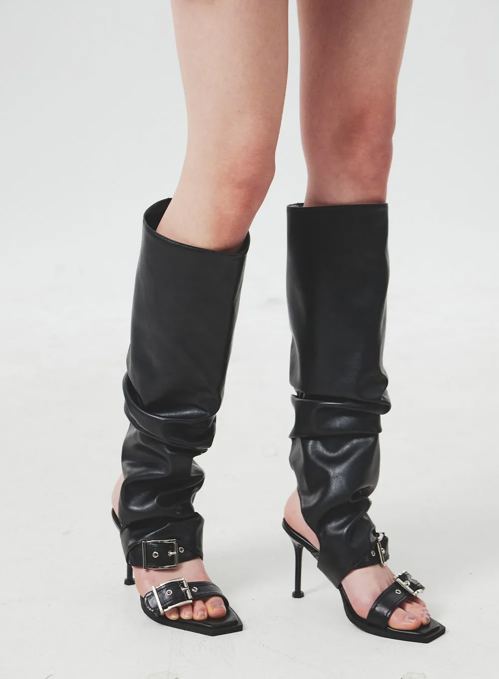 Layered Buckle Heels BA305