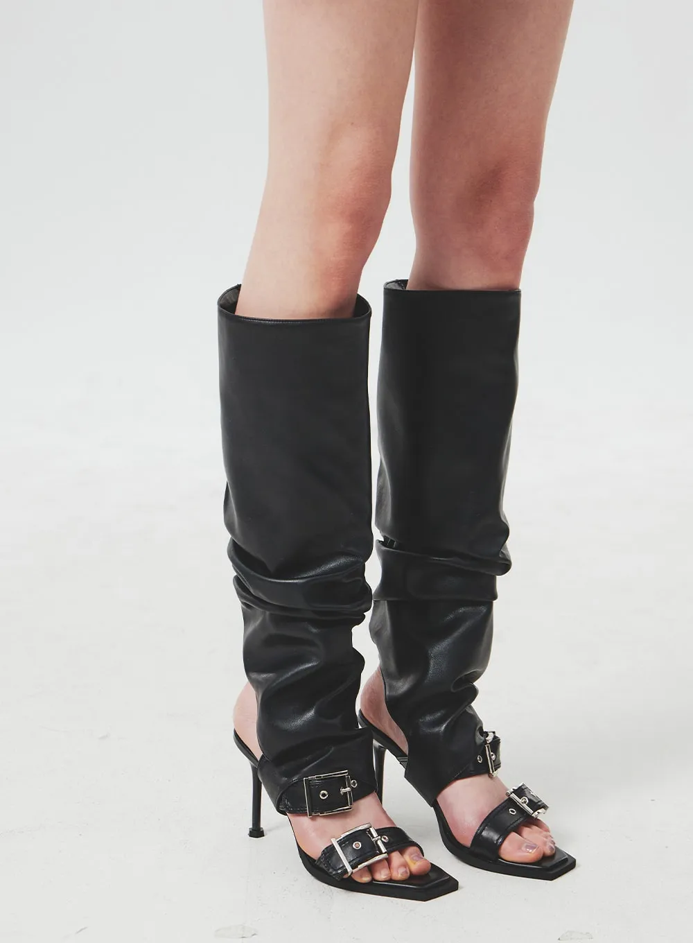 Layered Buckle Heels BA305