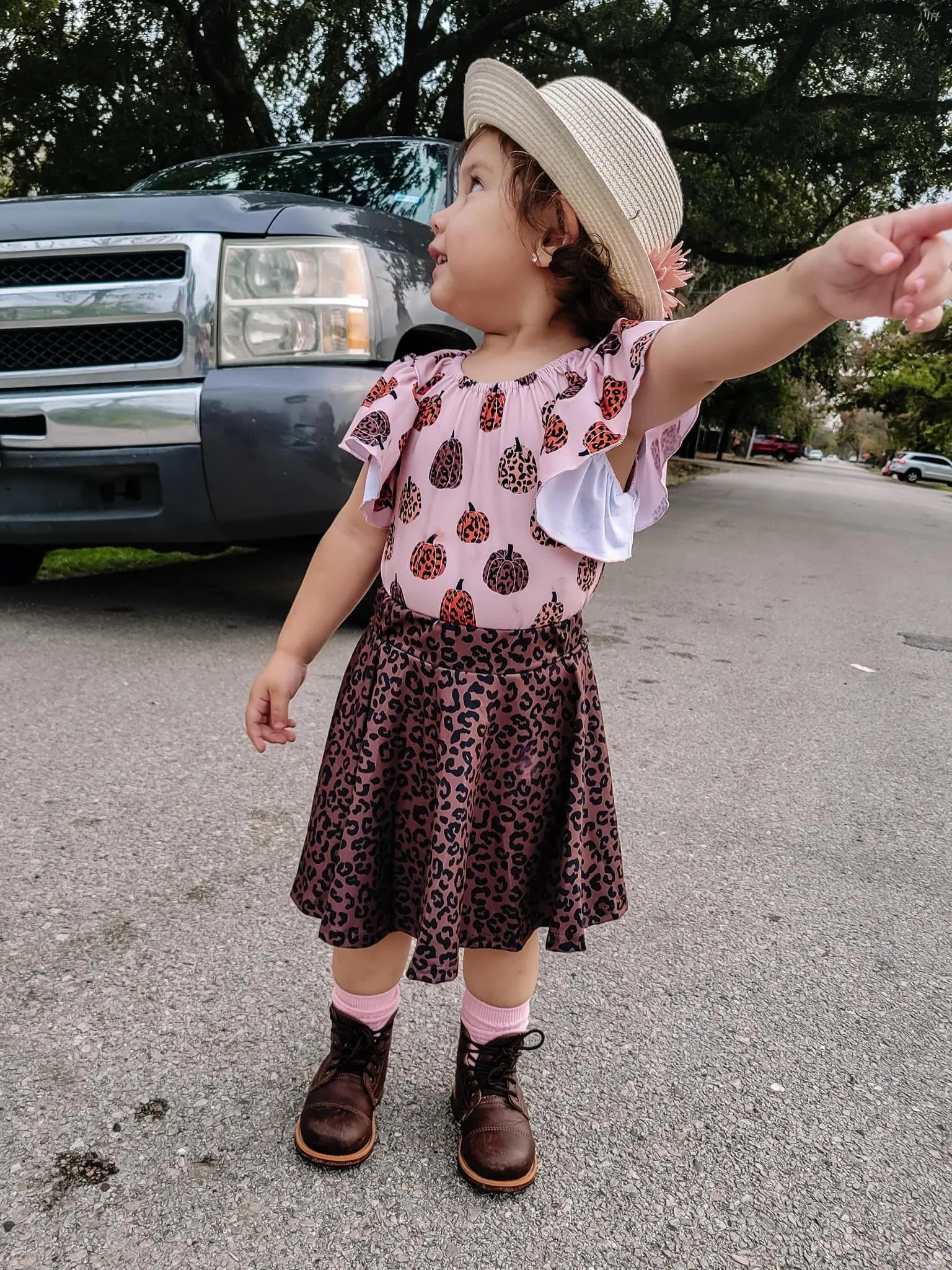 Leopard Skirt with Built in Shorts