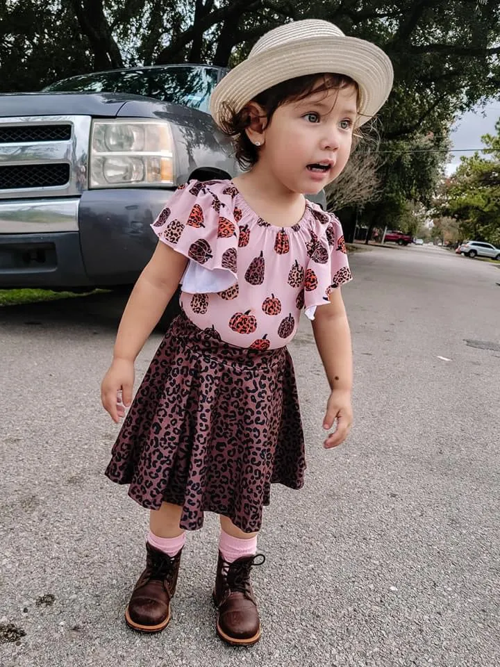 Leopard Skirt with Built in Shorts