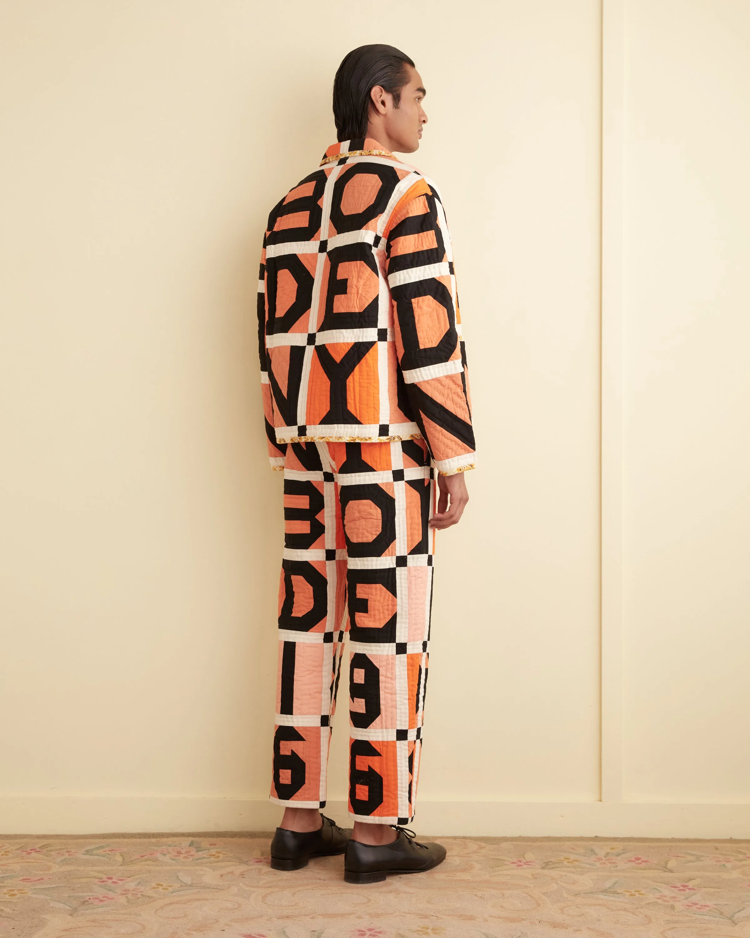 Letter Block Quilt Trousers