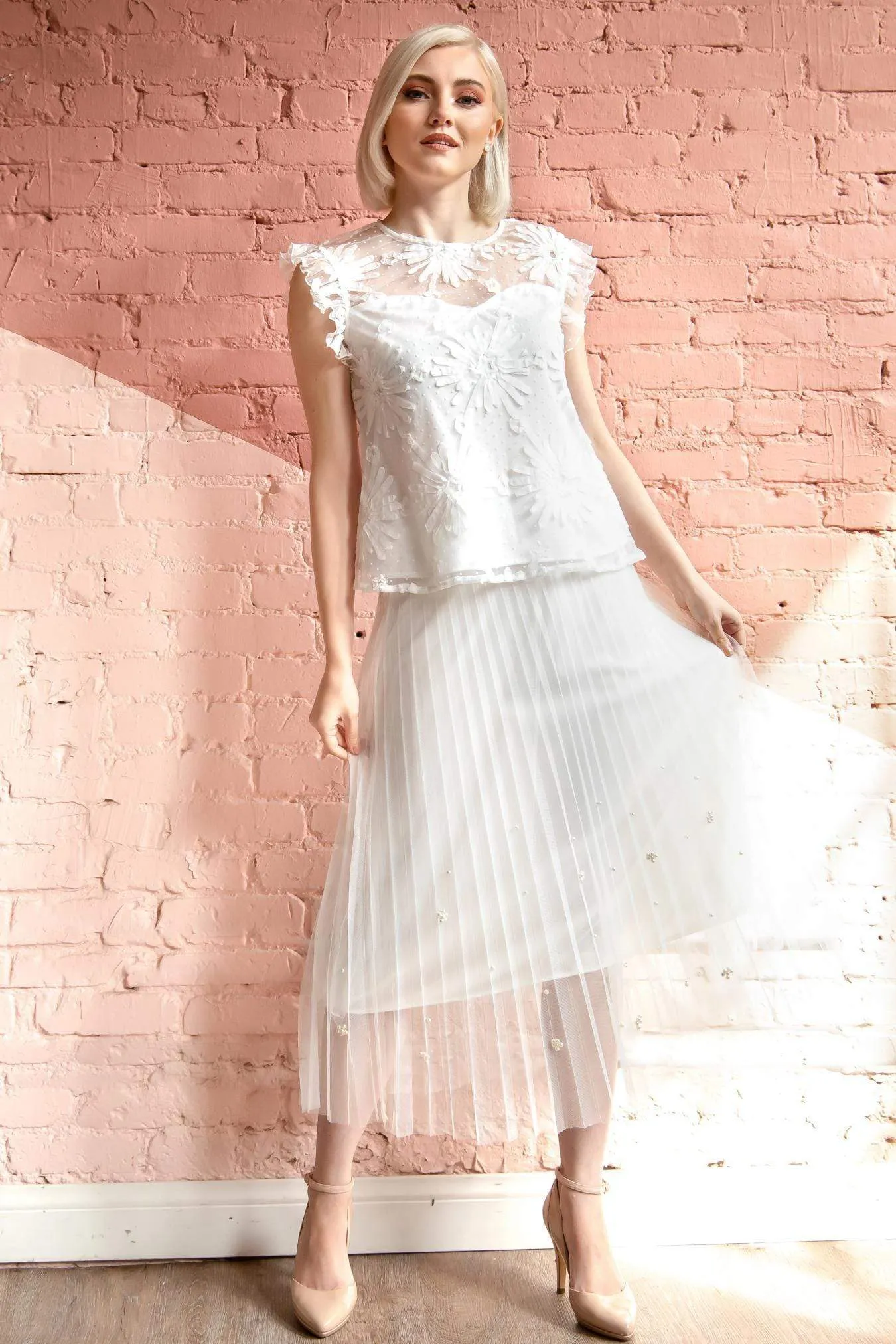 Lila Pearl Tulle Skirt