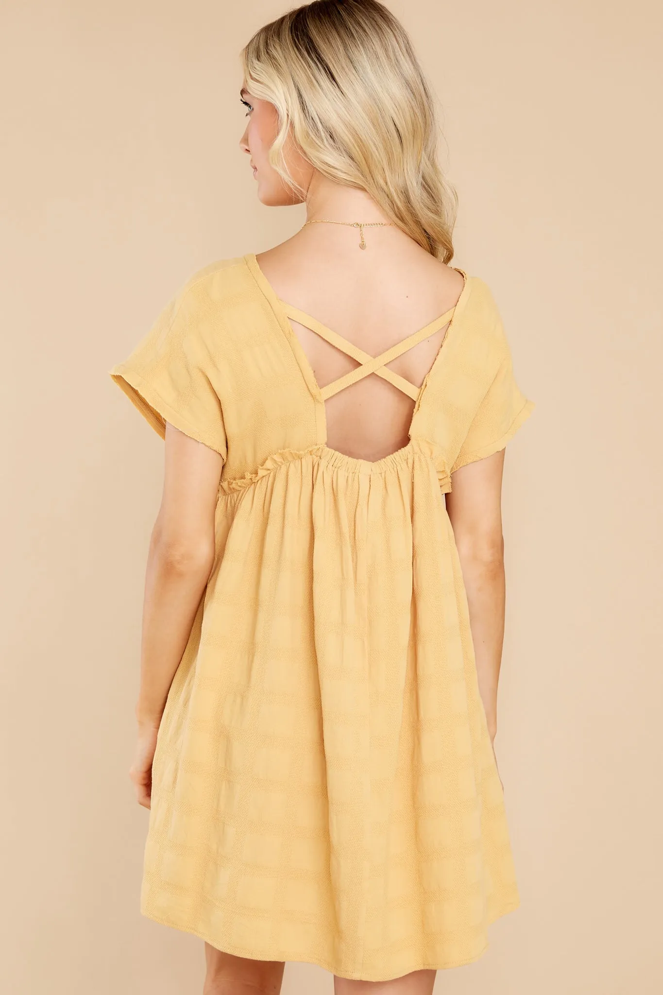 Live Freely Mustard Yellow Romper Dress