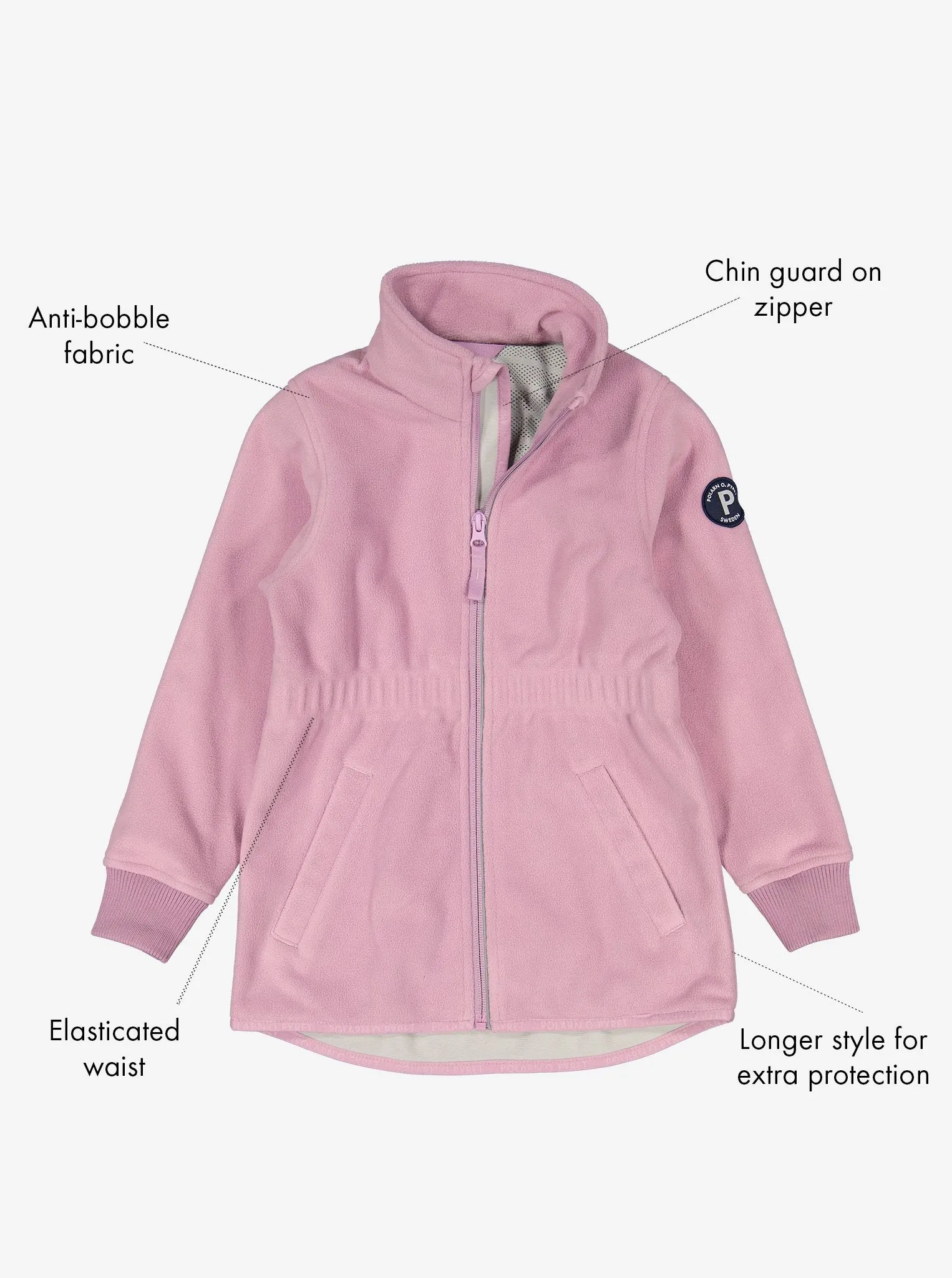 Longline Waterproof Fleece Kids Jacket