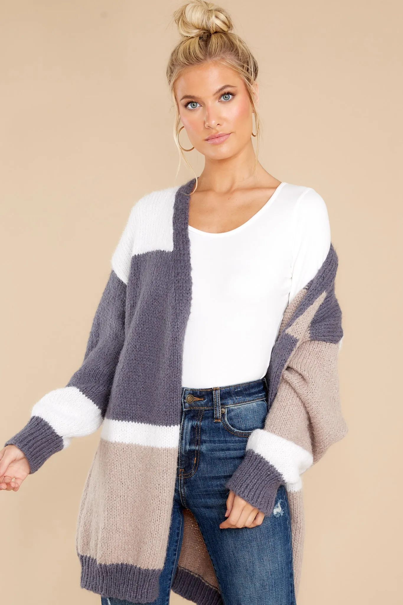 Lovely Nights Ivory Multi Cardigan