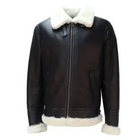 Memphis Belle Black / Ivory Sheepskin Flying Jacket