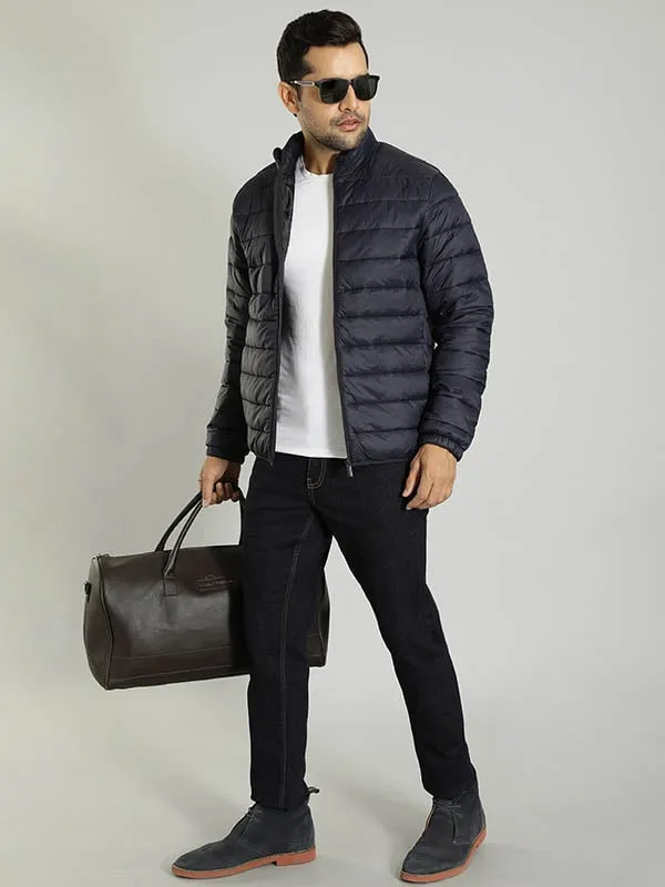 Men Solid Full Sleeve Puffer Jacket