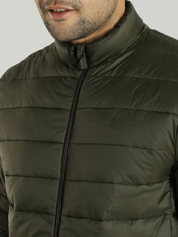 Men Solid Full Sleeve Puffer Jacket