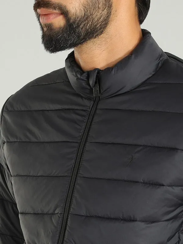 Men Solid Full Sleeve Puffer Jacket