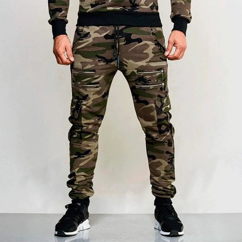 Men's Casual Camo Slim Pants 93786754YM