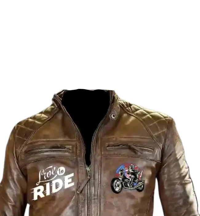 Men's Classic American Choppers Vintage Motorcycle Leather Jacket