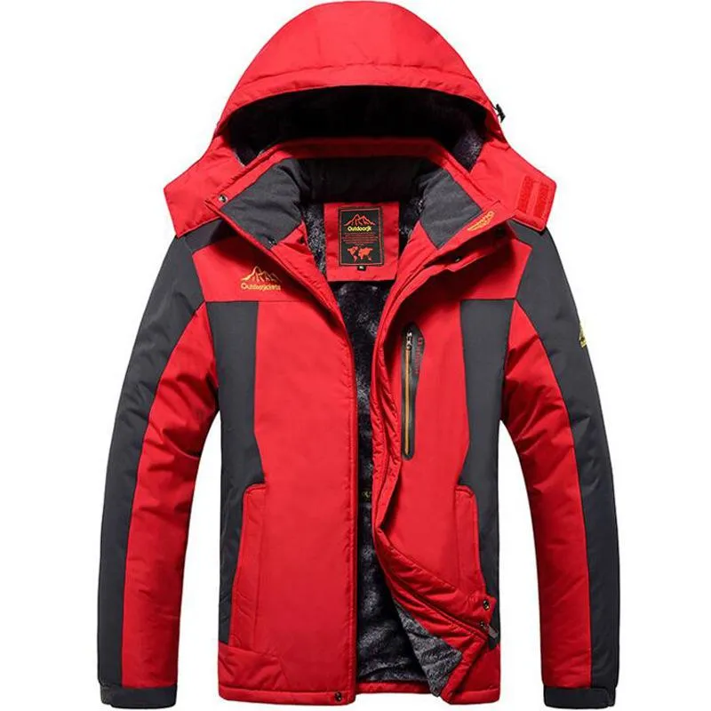 Men's Velvet Thickened Outdoor Sports Warm Mountaineering Jacket 43204949L