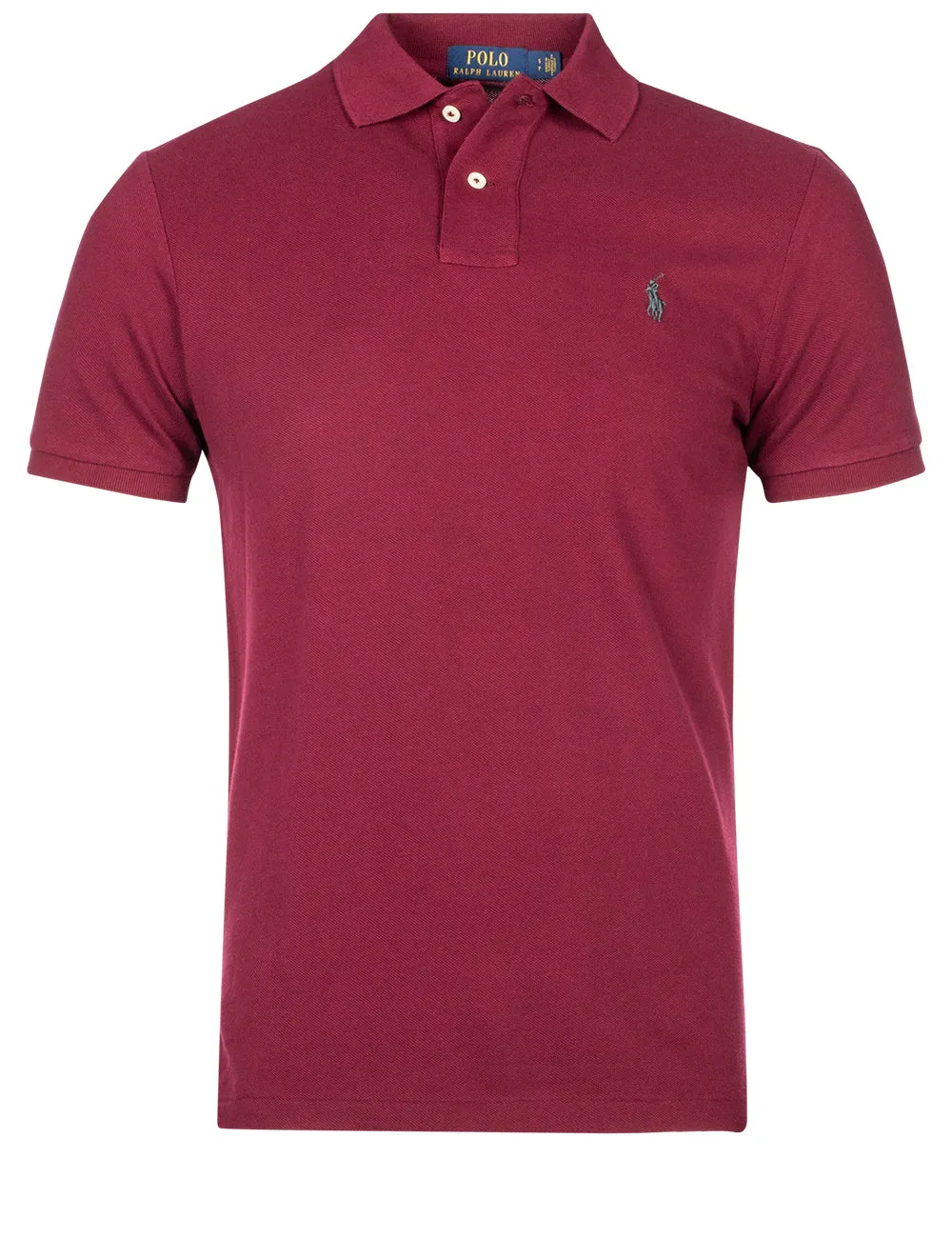 Mesh Polo Shirt Wine