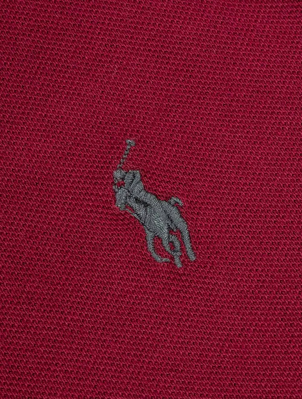 Mesh Polo Shirt Wine