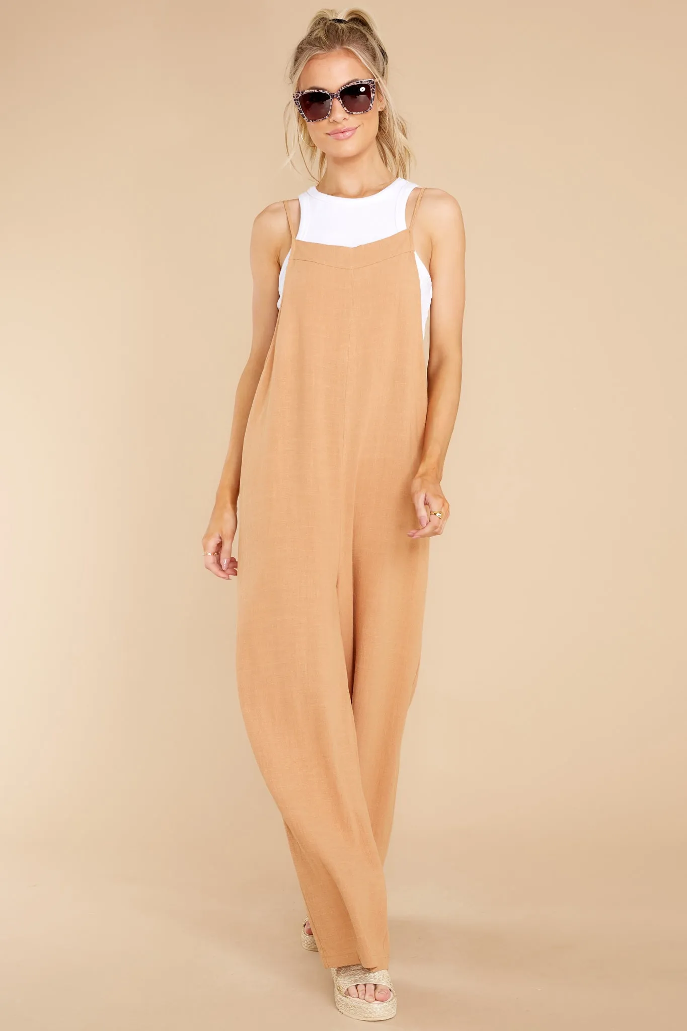 Miss Showstopper Light Camel Jumpsuit