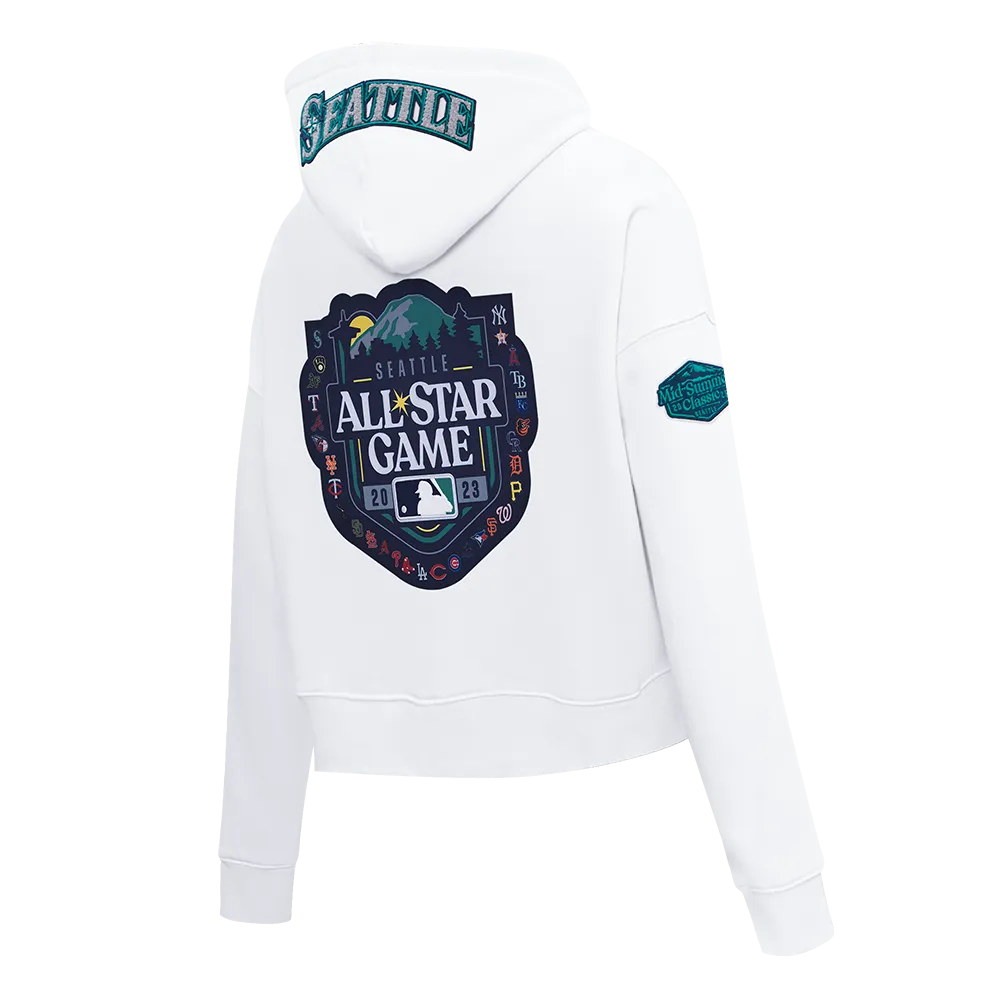 MLB ALL STAR 2023 WOMEN'S CROPPED PO HOODIE (WHITE)