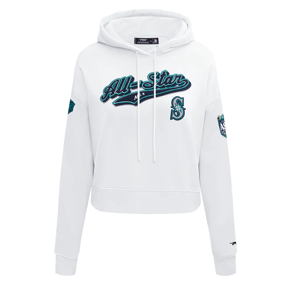 MLB ALL STAR 2023 WOMEN'S CROPPED PO HOODIE (WHITE)