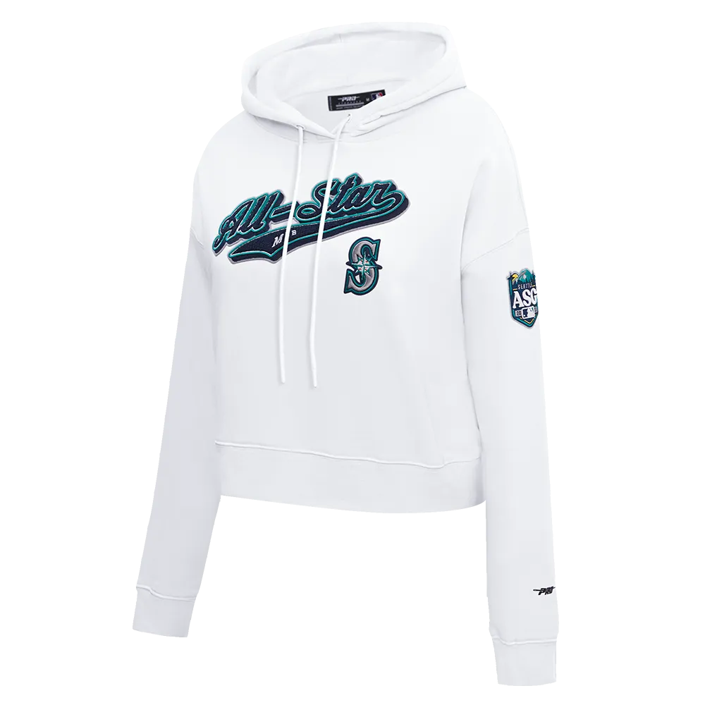 MLB ALL STAR 2023 WOMEN'S CROPPED PO HOODIE (WHITE)