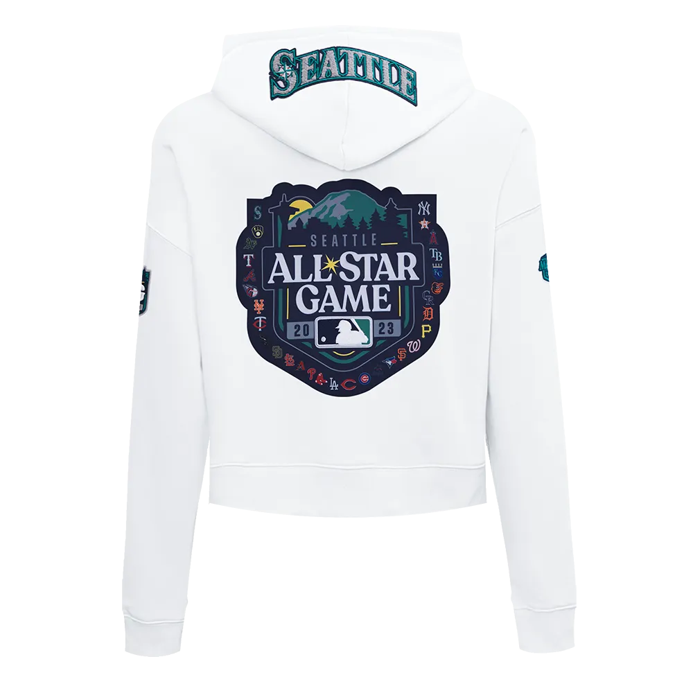 MLB ALL STAR 2023 WOMEN'S CROPPED PO HOODIE (WHITE)