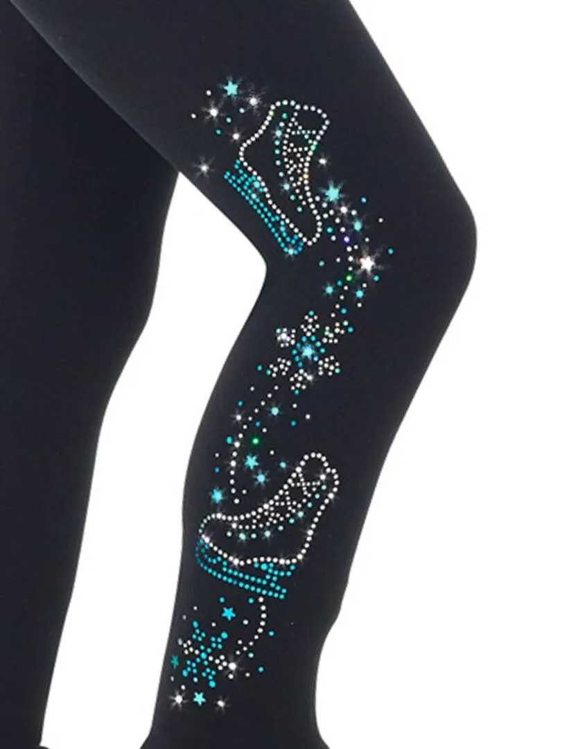 Mondor Girl's 24450 Performance Polartec Figure Skating Leggings