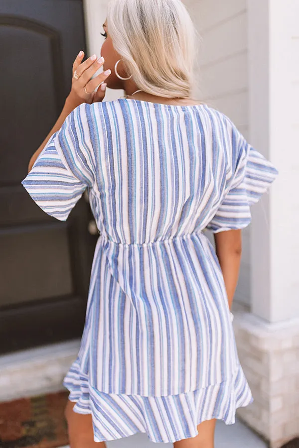 Moonlit Beach Stroll Stripe Dress