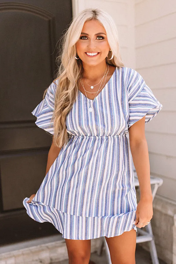 Moonlit Beach Stroll Stripe Dress