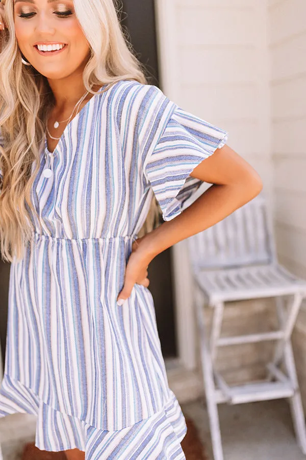 Moonlit Beach Stroll Stripe Dress