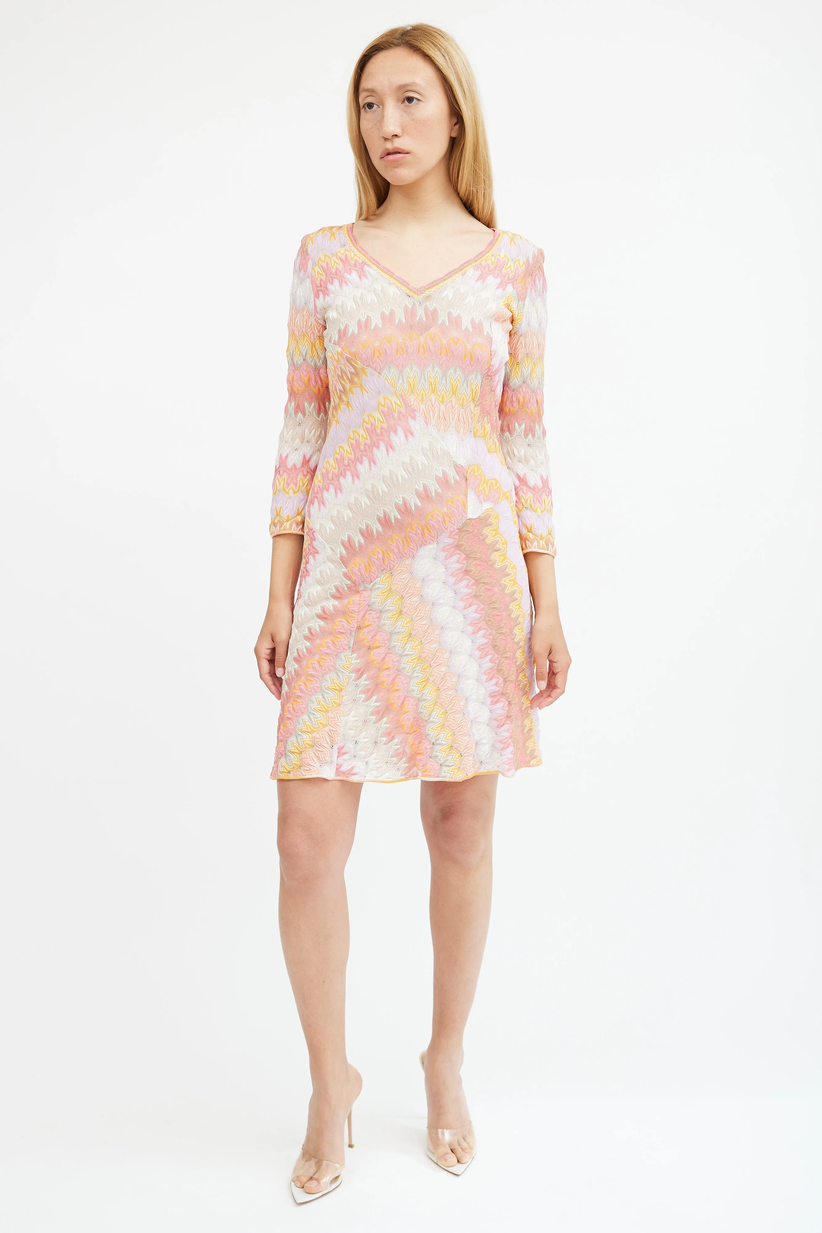 Multicolour Wave Knit Dress