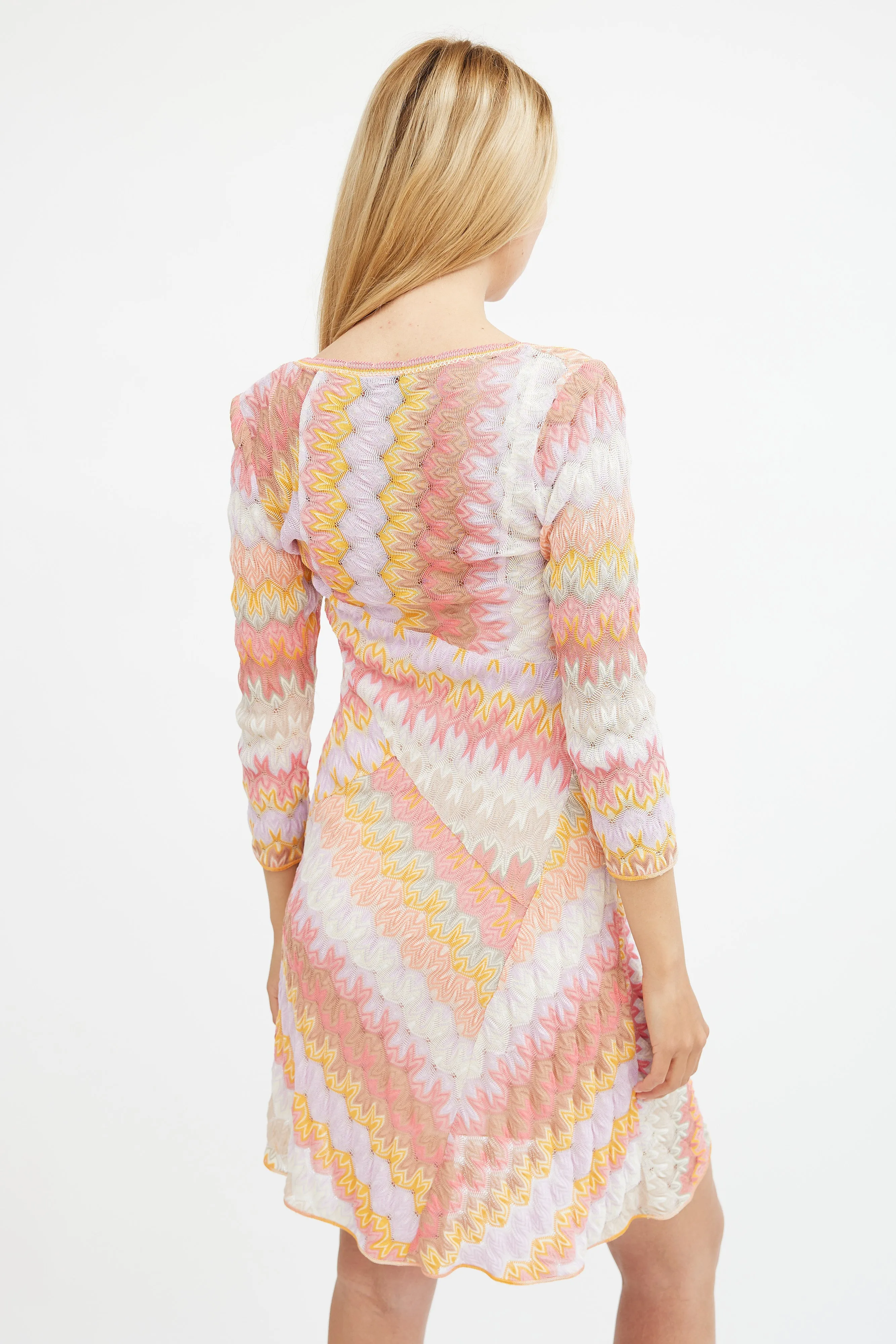 Multicolour Wave Knit Dress