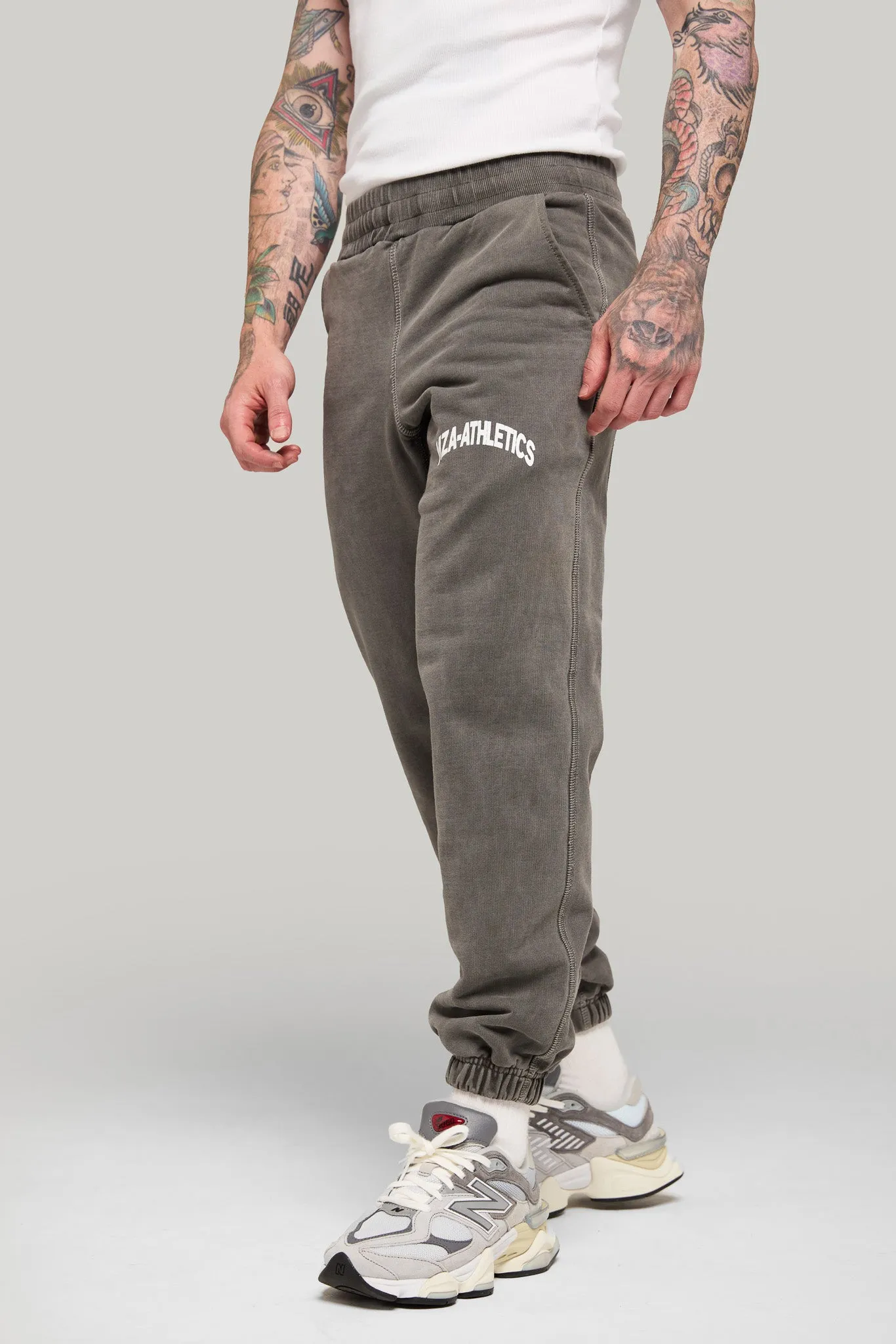 MZA ATHLETICS JOGGERS - WASHED GREY