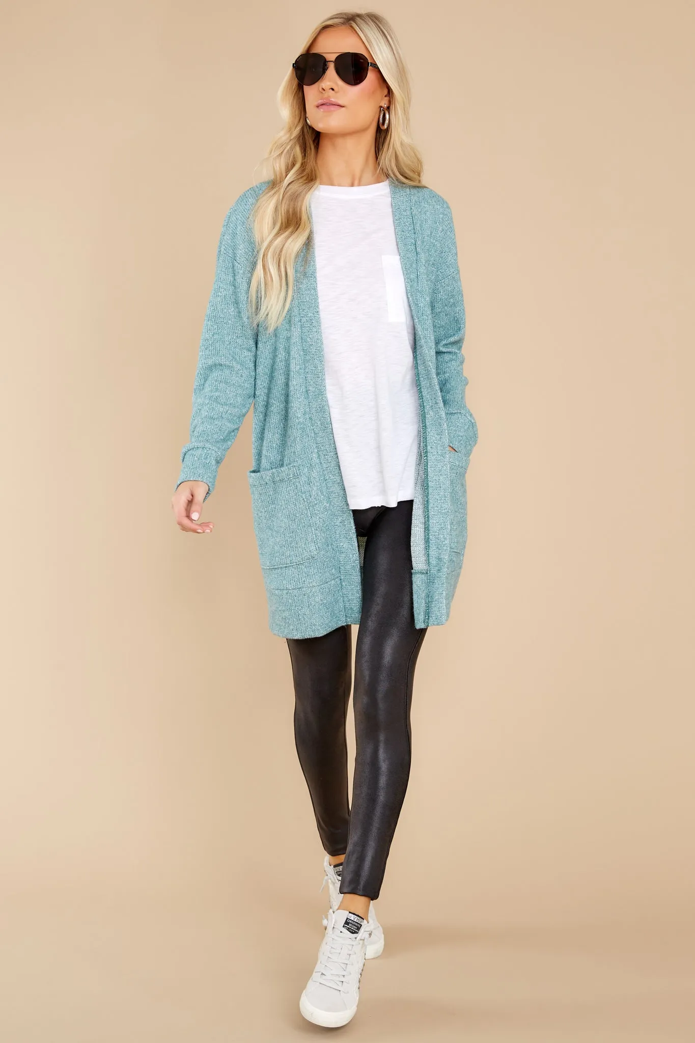 New Best Friend Aqua Green Cardigan