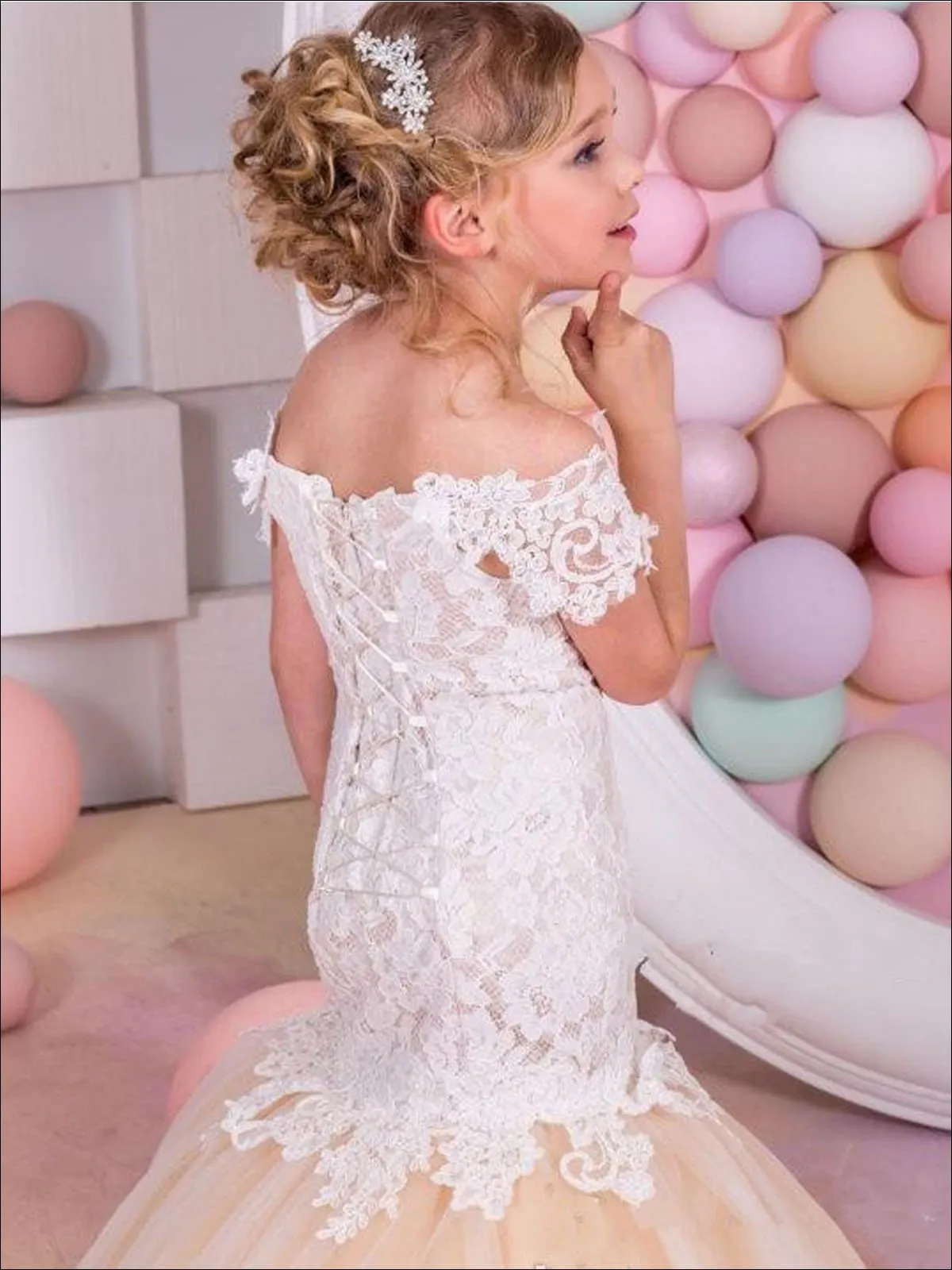 New Ways Lace Mermaid Flower Girl Gown