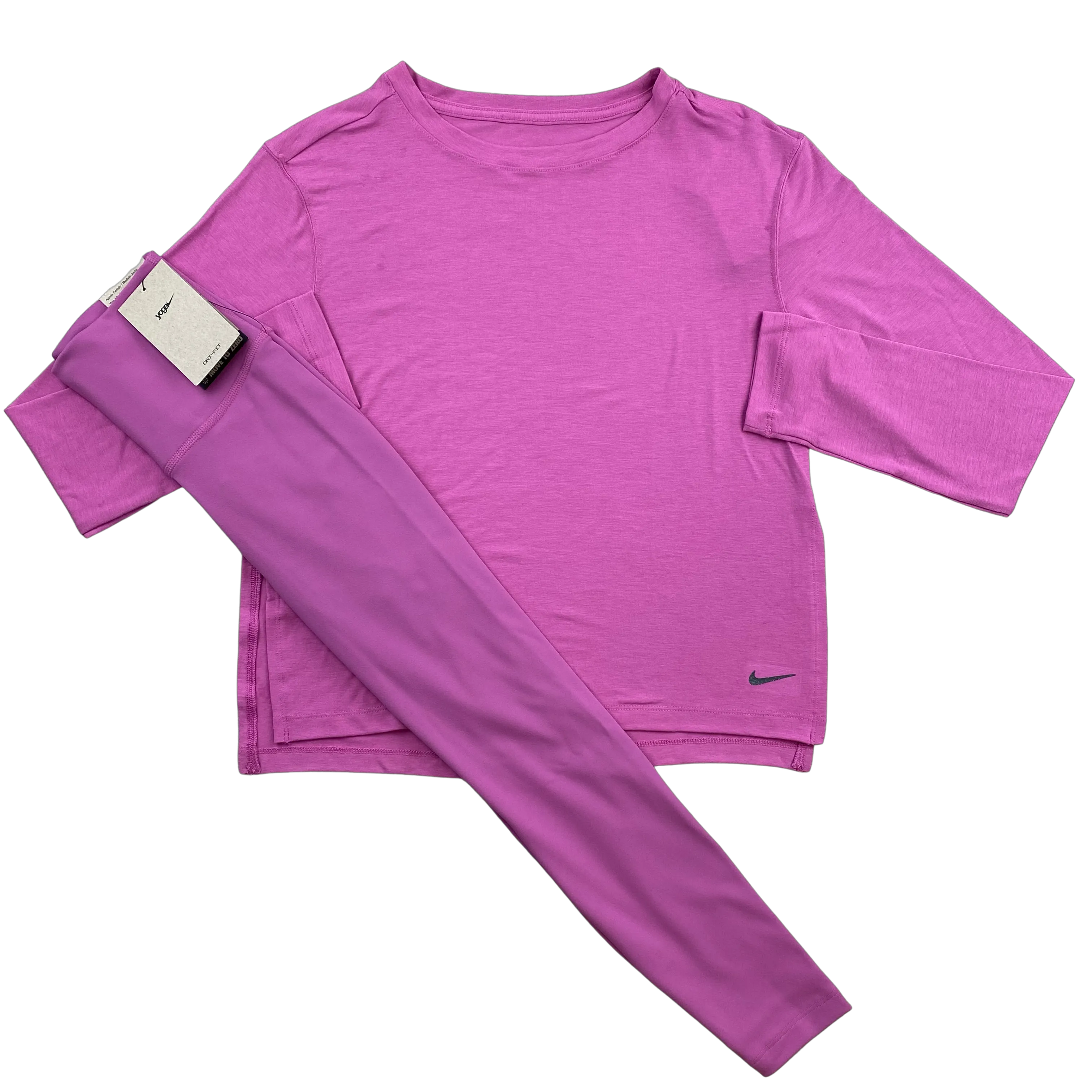 Nike Women’s Long Sleeve T Shirt Leggings Set - Pink