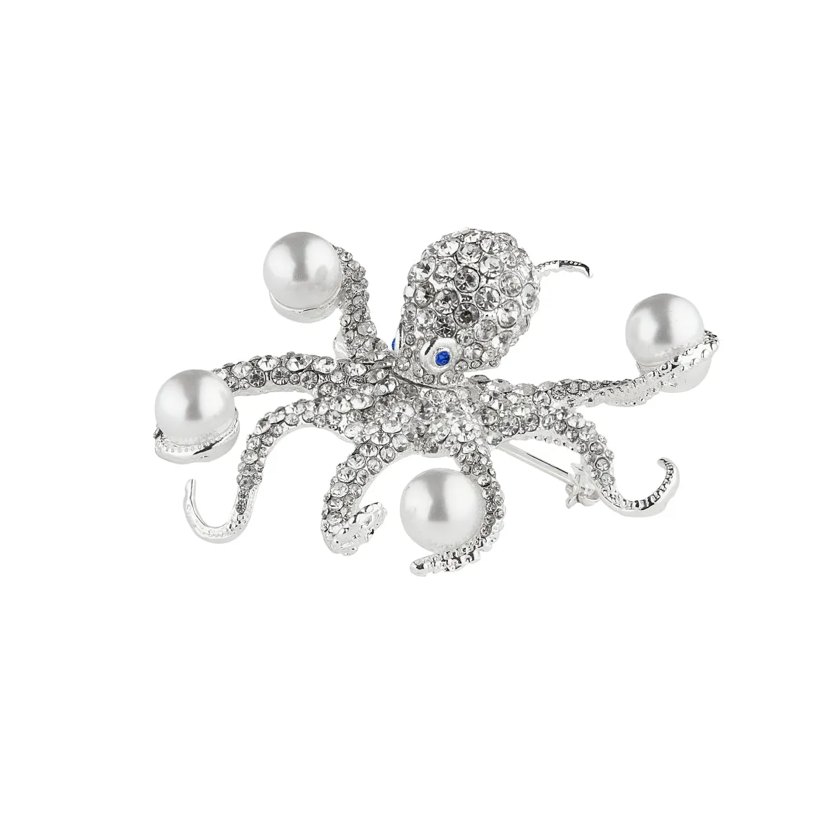 Octopus Pave Brooch