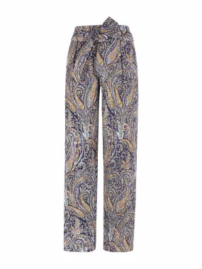 Paisley print trousers