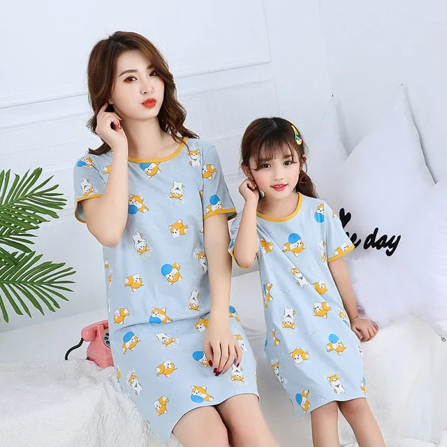 Panda Print Night Dress<br>Panda Nightgown