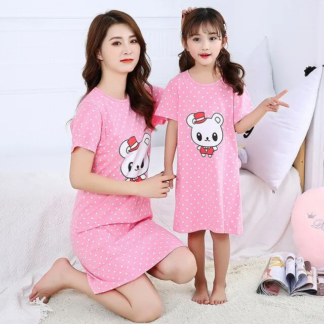 Panda Print Night Dress<br>Panda Nightgown