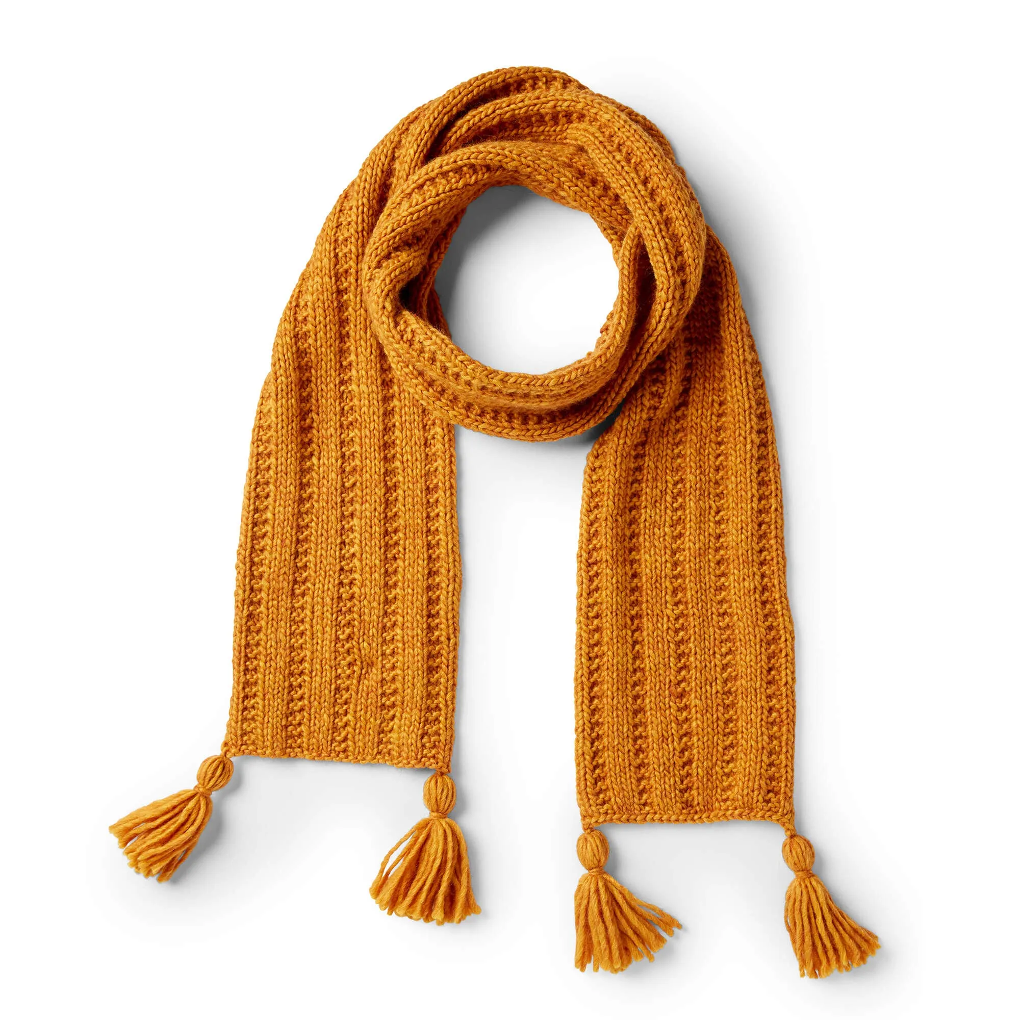 Patons Garter Rib Knit Scarf