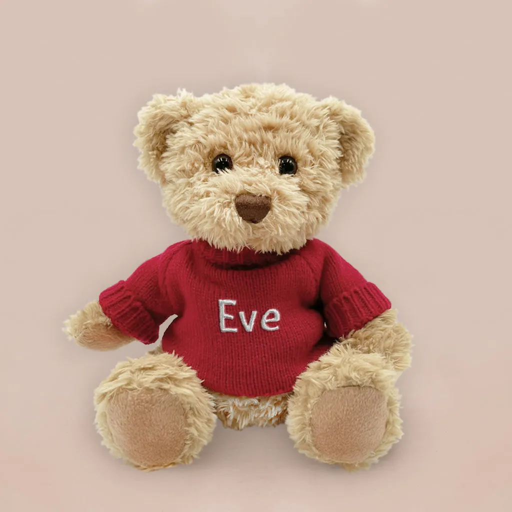 Personalised Bertie Bear, Red