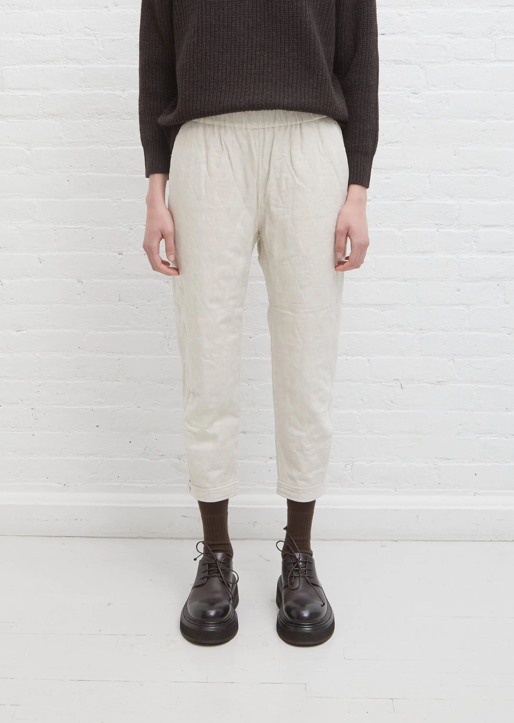 Philip Padded Chintz Linen Pants