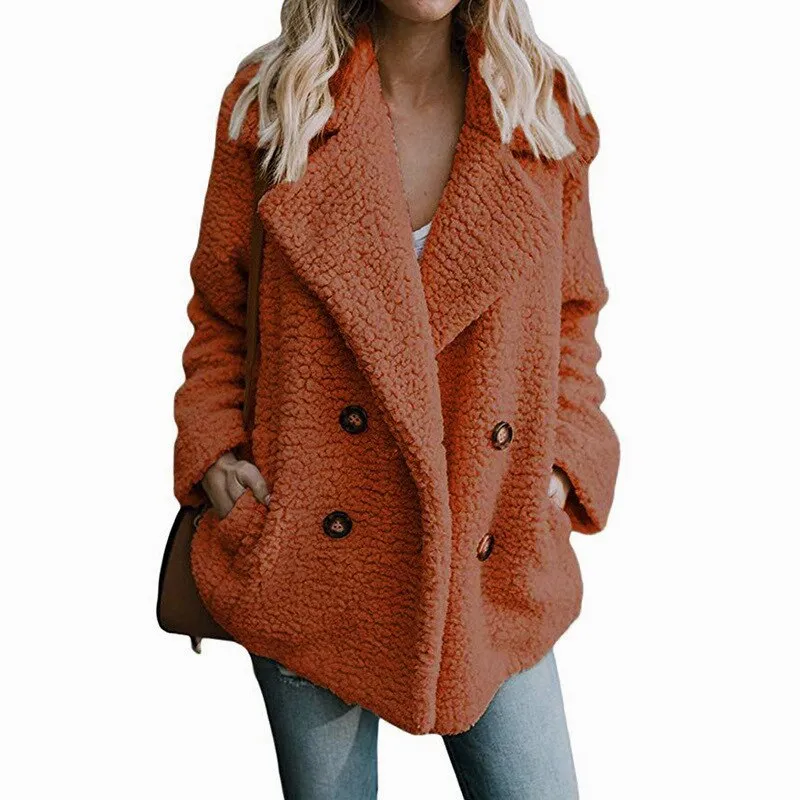 Plush Coat Women Winter Jackets Fluffy Teddy Coat Female Warm Artificial Fleece Winter Clothes  5XL Plus Size Manteau Femme