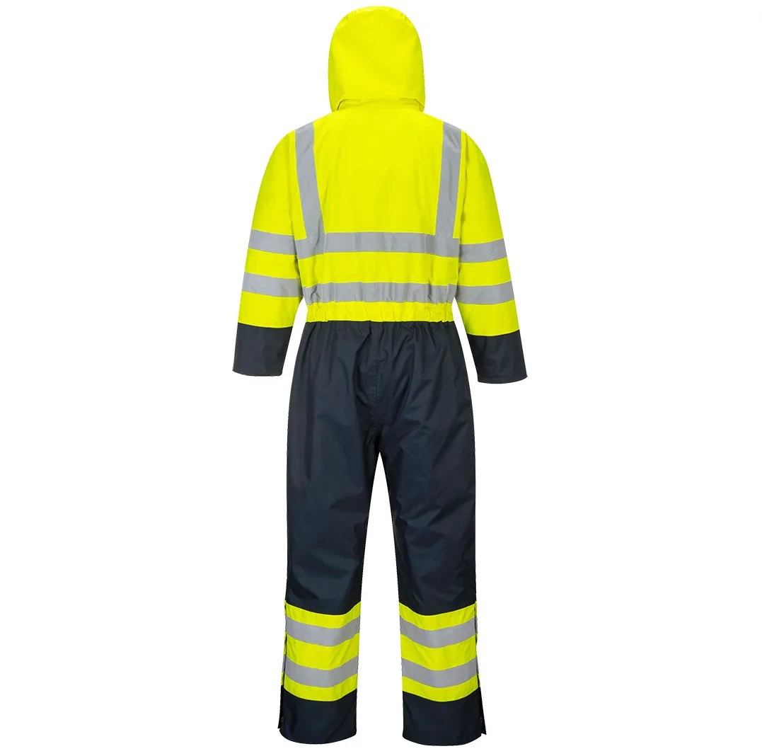 Portwest S485 Hi-Vis Winter Contrast Coverall Lined