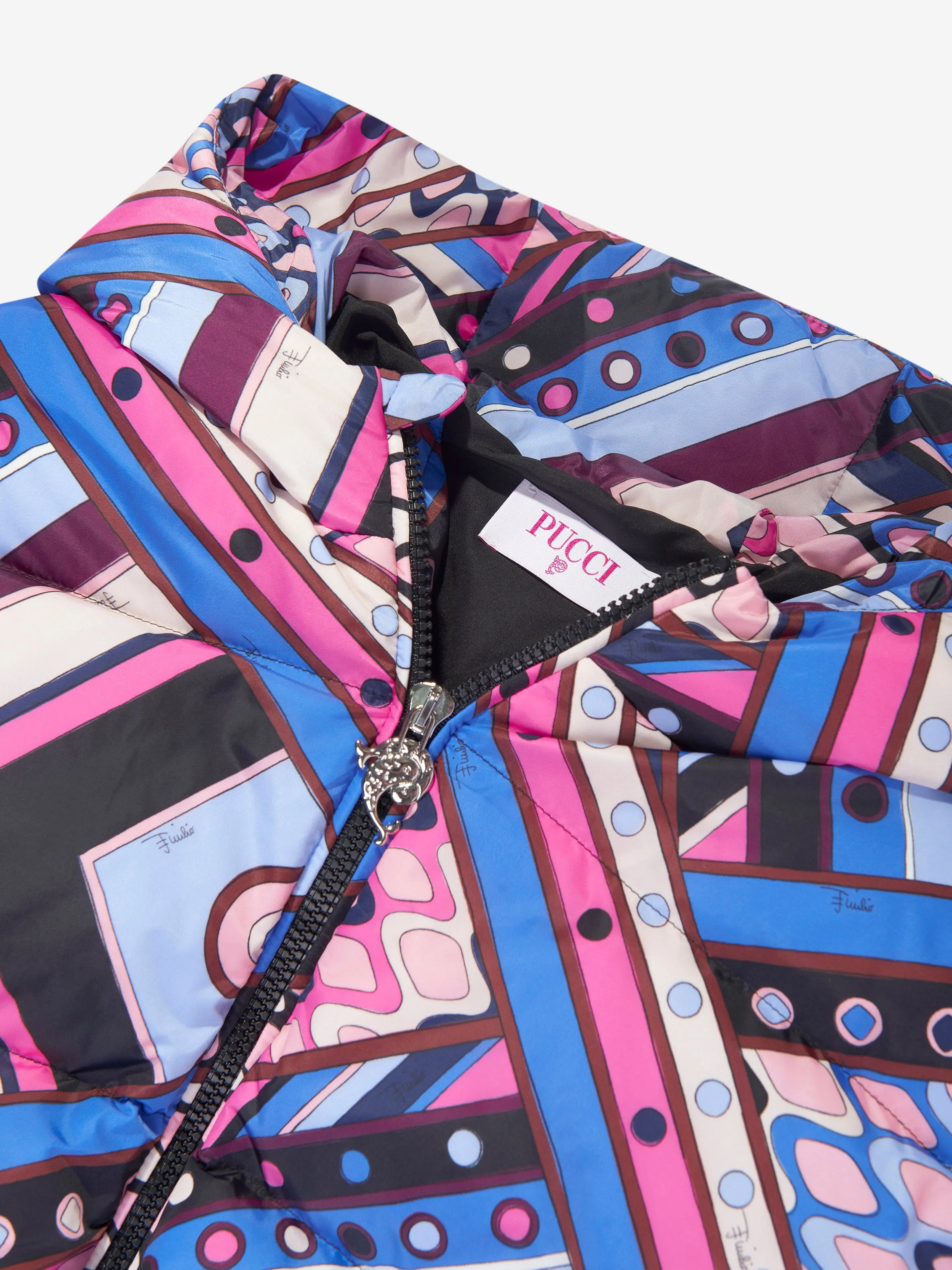 Pucci Girls Vivara Puffer Jacket in Multicolour